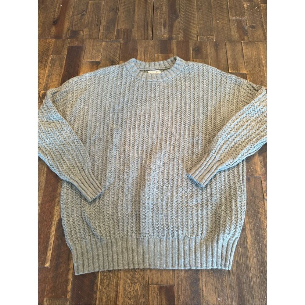 American Eagle oversized chunky knit sweater size small green cable knit